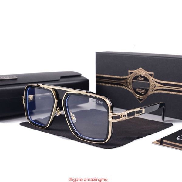 2024 2022 Occhiali da sole pilota vintage da uomo quadrati Occhiali da sole da donna Fashion Designer Shades Luxury Golden Frame Occhiali da sole UV400 Gradient LXNEVO DITA in vendita A0