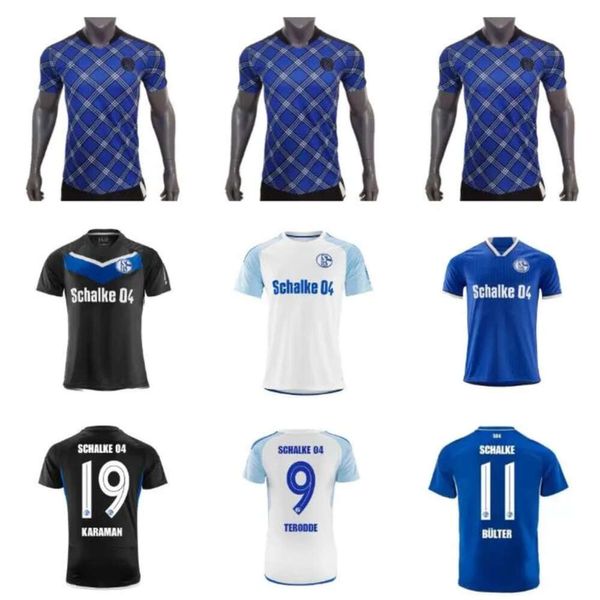 Qqq8 23 24 Schalke 04 Terceira camisa de futebol 2023 2024 Ouwejan Palsson Lode Latza Terodde Zalazar Bulter Lee Flick Pieringer Drexler Thiaw