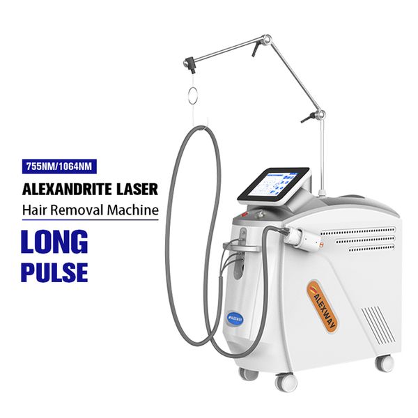 755nm 1064nm ND YAG laser macchina per la depilazione permanente Alessandrite lazer impulso lungo tutti i tipi di pelle depilazione
