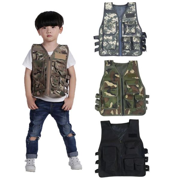 Giacche da caccia Camouflage Abbigliamento per bambini Gilet per bambini Battleground Army Fan CS Outdoor Survival Armor Tattico