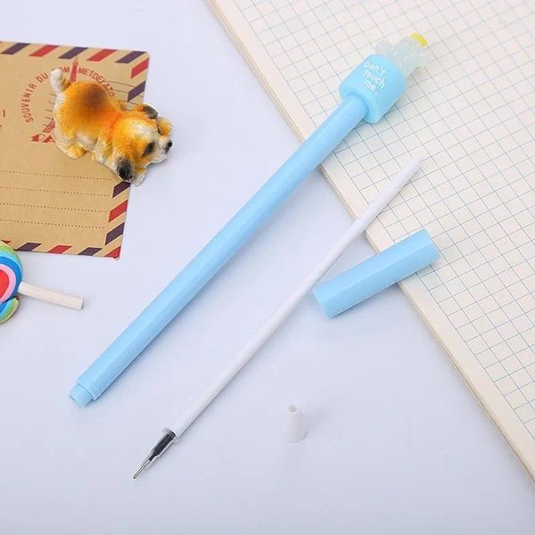 Caneta gel de estudante, cacto criativo neutro fofo de desenho animado aprendizagem artigos de papelaria material de escritório presente de assinatura atacado