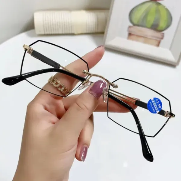 Sonnenbrille Randlose Lesebrille High Definition Anti-Blaulicht-Schnittkante Bequeme, stilvolle, hochwertige Brille