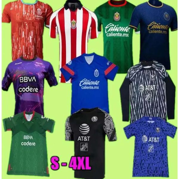 Qqq8 Liga Mx 2022 Chivas De Guadalara maglie da calcio casa lontano terzo speciale verde Alexis Vega Luis Olivas 22 23 24 Club America Henry