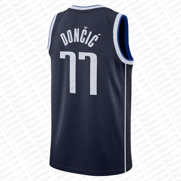 Mens Youth Luka Doncic Kyrie Irving Basketball Jerseys Dirk Nowitzki City 77 11 Blue Kids Black Edition Green Jer