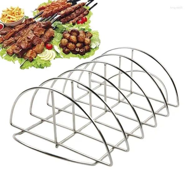 Strumenti Porta bacchette di alta qualità Porta costole per fumatore per grigliare Organizzatore alla griglia antiaderente Accessori per barbecue Campeggio all'aperto