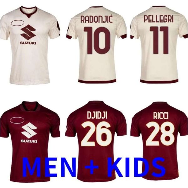 Qqq8 2023 2024 Torino maglie da calcio Belotti Zaza Izzo uniforme Ricci Zima T. Sanabria Lukic Pellegri Singo Seck Baselli Nkoulou I.falque 23