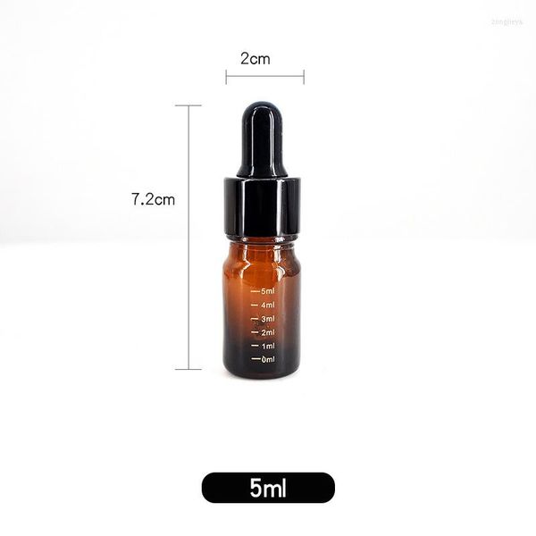 Garrafas de armazenamento Grootper com escala de 5 ml-30ml Reagente Drop Amber Glaste Pipete Bottle Reciltable Travel