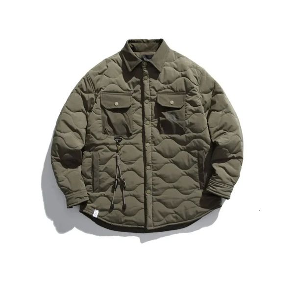 Männer Daunen Parkas 2023 Winter Vintage Baumwolle Jacke Multi Taschen Fracht Gepolsterte Mäntel Street Fashion Dicke Strickjacke für Männer 231102