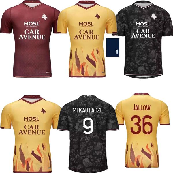 Maillots 23 24 Fc Metz Fußballtrikots Maziz 2023 2024 Mikautadze Jallow Gueye Joseph Niane Home Danley Elisor Auswärtsdritte Männer Fußballtrikots Maillot