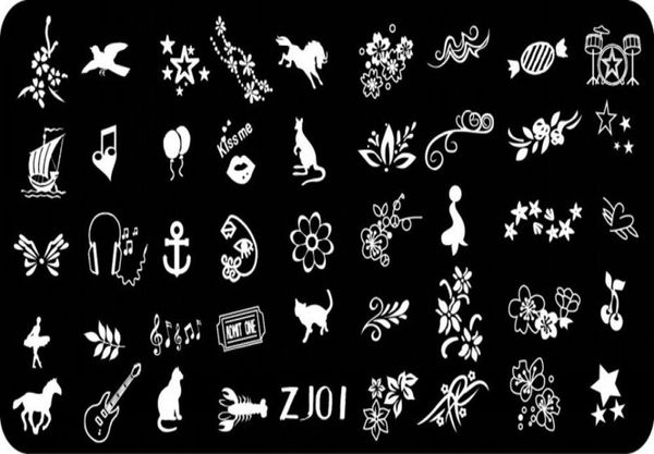 2016 vendita 12 disegni aerografo nail stencil nail stamping piastre stampa farfalla design nail art stamping konad strumenti per unghie s3281228