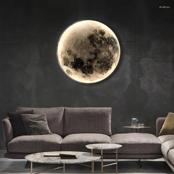 Duvar lambası Modern LED Moon Tavan Işıkları Yatak Odası Çocuk Odası Yemek Koridoru Merdiven Koruyucu Salon Ofis Kapalı Işık