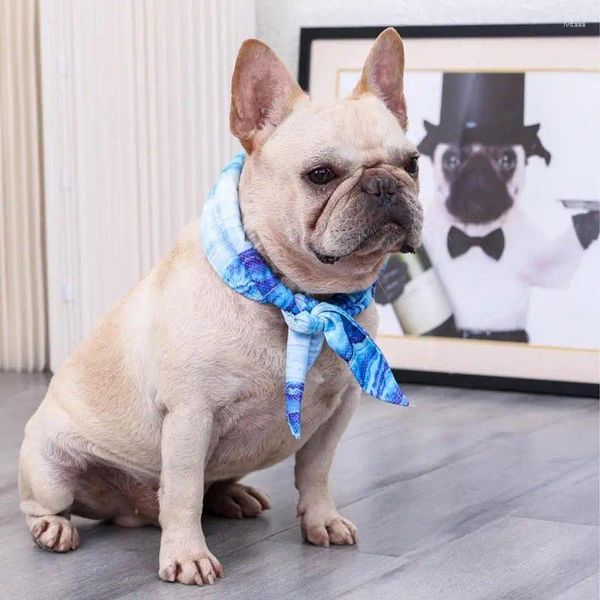 Coleiras de cachorro legal bandana para cães pet ao ar livre colar de resfriamento respirável verão lenço de gelo insolação