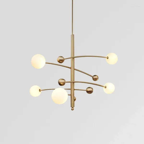 Lâmpadas pendentes Modern LED Ball Chandelier Teto Pendurado Luzes Suporte de Ferro Decoração Lâmpada Pássaros