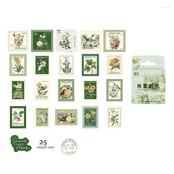 Hediye Sargısı 46 Sheets Mini Kutu Paketlenmiş Çıkartmalar Yaratıcı Çiçek Scrapbooking Malzemeleri Günlük Planlayıcı Dekoratif Zanaat Kırtasiye Çıkartma