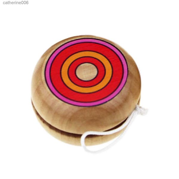 Yoyo 5 teile/satz Bunte Drucke Holz Yoyo Spielzeug Kinder Yo-Yo Kreative Yo Spielzeug Für Kinder 4cm Holz Yo kugel Zufällige FarbeL231102