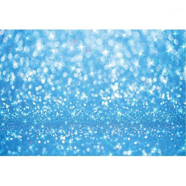 Decoração de festa azul bokeh cenário halo estrelas brilhantes still vida pography background nascida baby bridal po booth studio prop decoração