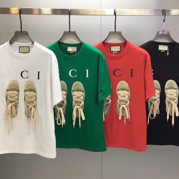 Neue Herren Womens berühmte Marken Designer T-Shirts gedrucktem Modem Man T-Shirt Top-Qualität Baumwoll Italien Casual Tees Zwei G Kurzarm Luxus Hip Hop Streetwear T-Shirts