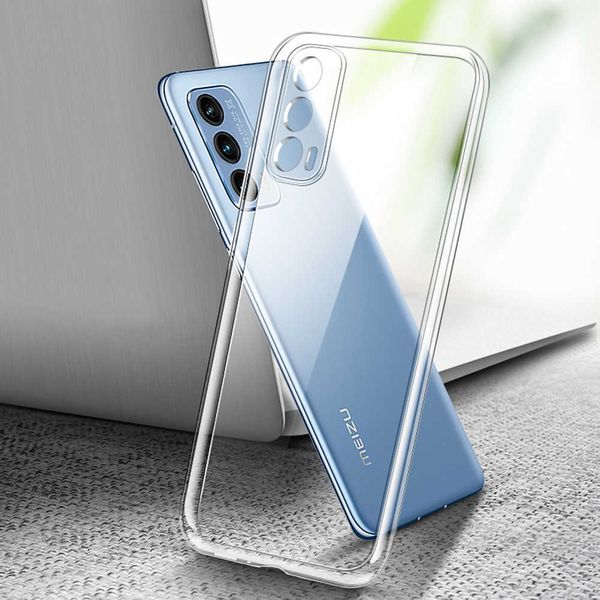 Caixa de telefone de proteção contra lentes da câmera original para meizu 18 18s pro 18x tpu mole de silicone transparente capa traseira meizu18 18pro s x