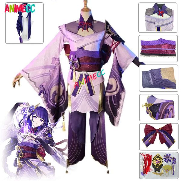 Genshin Impact Raiden Shogun Cosplay Cosplay Baal peruk anime oyunu seksi kimono elbise üniforma cadılar bayramı parti kadın cosplay