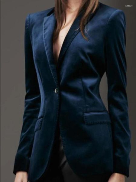 Frauenanzüge 2023 Herbst Samt Blazer Frauen Mantel Lose Jacke Grün Casual Weibliche Frau Formale Elegante Mäntel Büro Damen