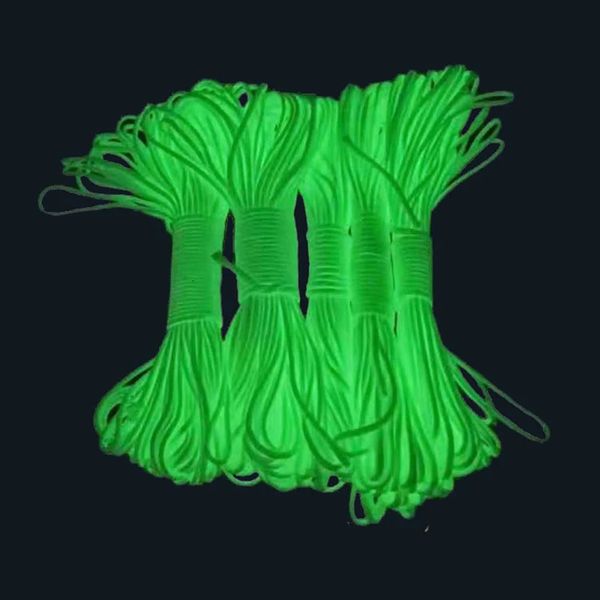 Cordas de escalada 50M / 100M Dia.4mm 9 Strand Core Paracord Multi Outdoor Paracord Guarda-chuva Luminoso Corda para barraca de acampamento ao ar livre Corda de escalada Segurança 231102