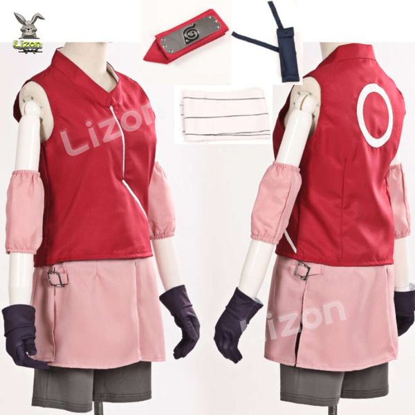 Haruno Sakura Cosplay Mulheres Meninas Saia Outfit Trajes de Carnaval de Halloween cosplay