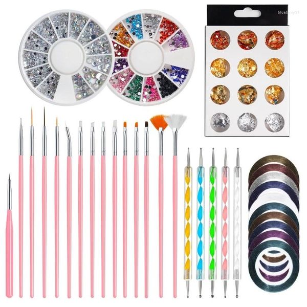 Nail Art Kits Pinsel 3D-Dekorationen mit Stift-Designer-Dotting-Tools