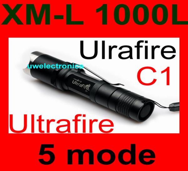 Ultrafire C1 T6 LED 5 modos Max Lumens 18650 Lanterna Tocha P609915511