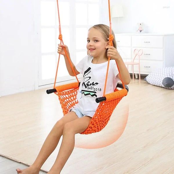 Mobili da campo a forma di U Altalena per bambini Coperta All'aperto Casa per bambini Cortile Rete di corda Sedile Sedia sospesa Attrezzature per parchi giochi