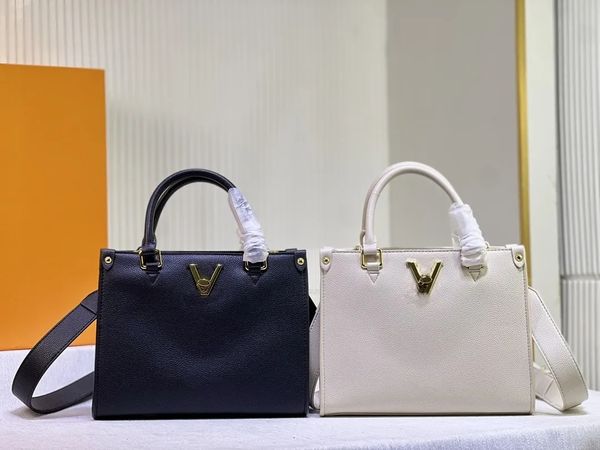 Luxurys Designer Highs kaliteli orijinal deri el çantası Ontheo Lock Moda PM PM PEACK BAŞKA BEYAZ ÇANTA ÇIKIŞABİLİR Ayarlanabilir Döner Kapatma Alışveriş Çantası