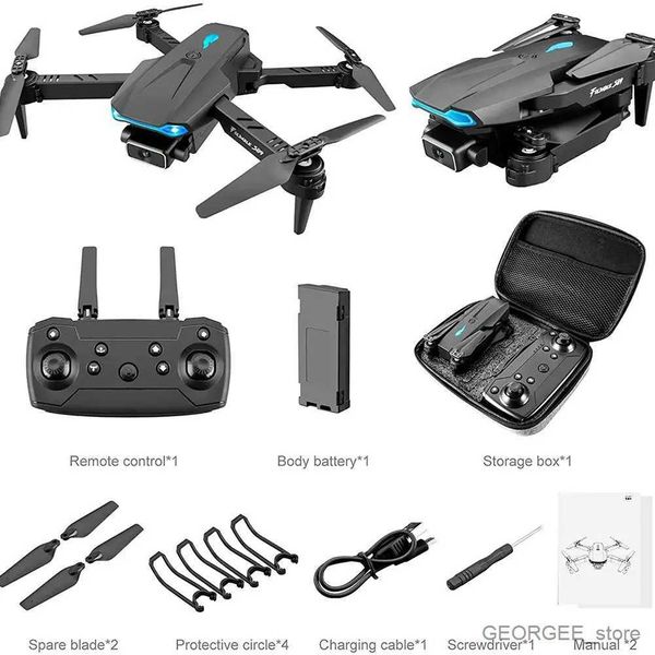 Drone İHA HD 4K Hava Fotoğrafçılığı Uzaktan Kumanda Quadcopter Wifi Başsız Mod LED Işıklar Katlama Uçak Model Oyuncak R231102