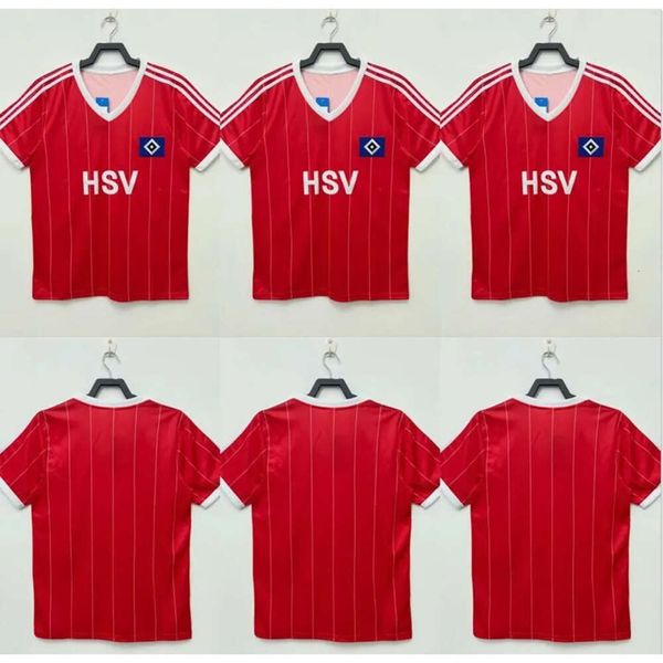 QQQ8 1982 1983 Hamburger SV Retro Soccer Jersey Away 83 84 Horst Hrubesch Milewski Magath Rolff Vintage Classic Final European Cup Football