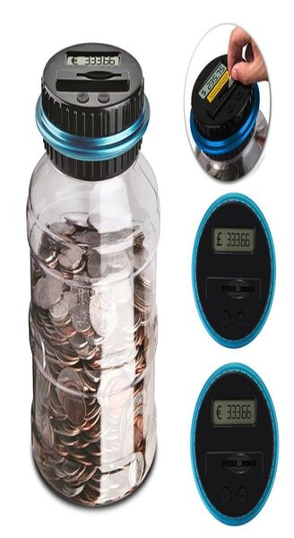 Lagerung Flaschen Gläser 25L Sparschwein Zähler Münze Elektronische Digitale LCD Zählen Geld Sparen Box Jar Münzen Für USD EURO GBP9039321