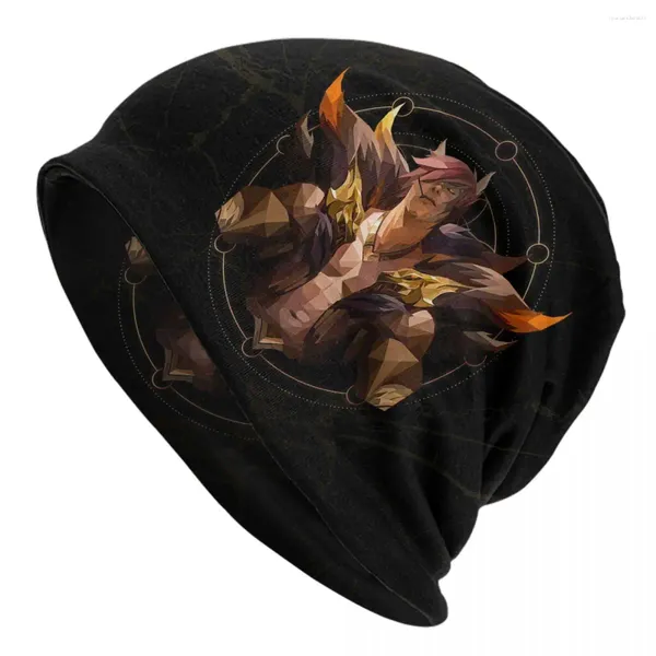 Berets League Of Legends Bonnet Hat Tricô Chapéus Goth Outdoor Video Game Skullies Gorros Masculino Feminino Quente Térmico Elastic Cap
