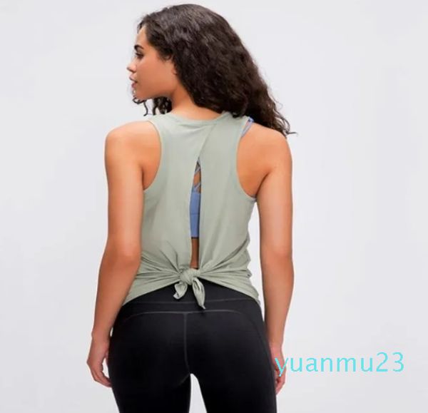 Mulheres yoga tanques esportes tshirt outfit nude skinfriendly tiras moda colete senhora arco beleza volta blusa solta e respira