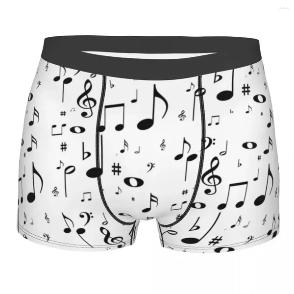 Unterhose Lustige Boxer Musik Note Shorts Höschen Männer Unterwäsche Singen Musical Atmungsaktiv Für Männliche Plus Größe