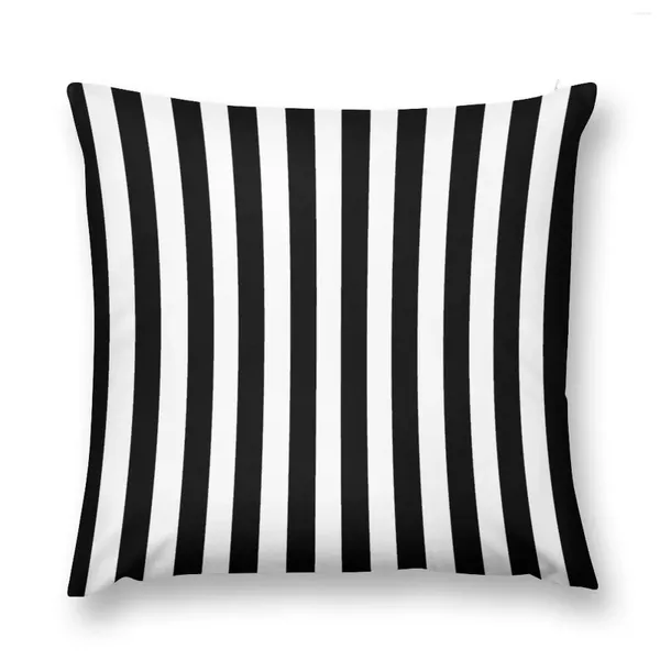 Almohada Black White Stripe Bedspread Cubiertas de tiro para la cubierta de la sala de estar Sofá Funda de almohada