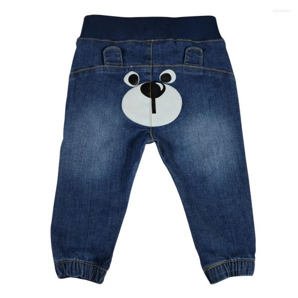 Pantaloni Born Baby Jeans Cartoon Bear Infant Boys Pantaloni Leggings per ragazze Warm Harem Jogger per bambini 3M-24M Abbigliamento per bambini