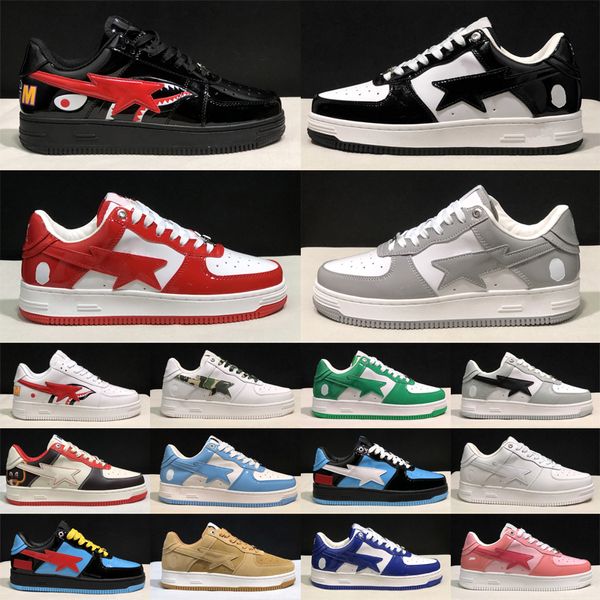 Designer tênis de corrida sapatos casuais sk8 sta baixo homens mulheres sapato preto branco verde azul camurça homens mulheres estrela treinadores esportes ao ar livre tênis andando jogging