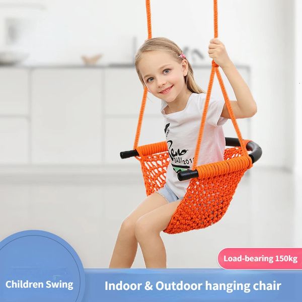 Balanços jumpers seguranças crianças balanço interior ao ar livre bebê casa pátio corda net assento pendurado cadeira playground equipamentos 231101