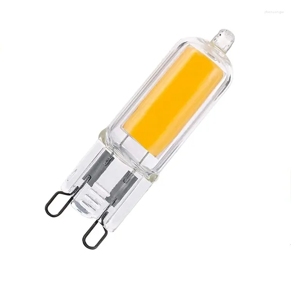 2 stücke Mini G9 COB Glühbirne 6W 9W Glas AC220V Scheinwerfer Kalt Weiß/Warmweiß Lampada LED Kronleuchter Für Home Beleuchtung