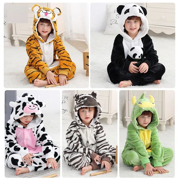 Pyjamas Baby Onesie Winter Kigurumi Dinosaurier Kostüm Für Mädchen Junge Kleinkind Tier Overall Säuglings Kleidung Pyjama Kinder Overalls ropa bebes 231101