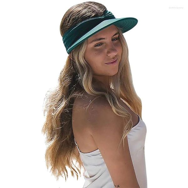 Visiere Damen Sonnenschutzkappe Sommer Hut mit breiter Krempe Mode Strand Damen Outdoor Schutz Visier