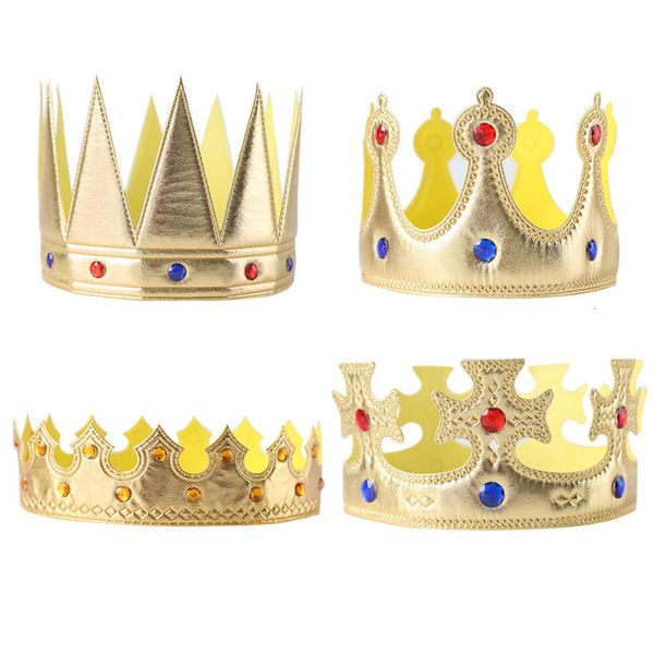 Для девочек, принцессы и мальчика, шляпа с королевской короной, детские товары для вечеринки в честь первого дня рождения, костюмы, реквизит