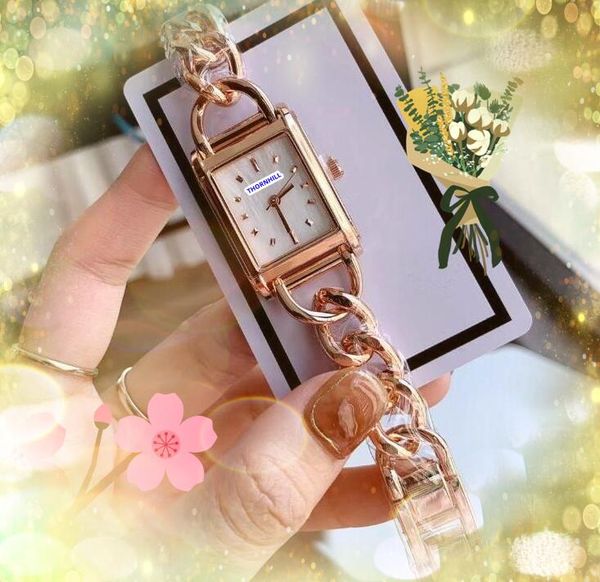 Kleine Rechteckform Face Women's Watch Top Marke Luxus wasserdichte Quarz Bewegung Uhr Militär Edelstahl Relogio Feminino Gold Armband Armbandwatchwatch