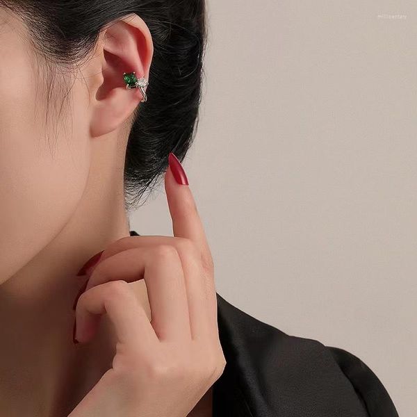Brincos de backs coreanos de zircão coreano pequenos clipes de punho de orelha de ouro vintage cor de ouvido cartilagem fofa sem jóias femininas de clipe perfurado