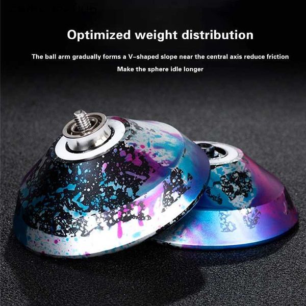 Yoyo Yoyo Metal Edition Magic Yoyo 1A/3/5A Alüminyum Alaşım Eğitim Yoyo Oyunu Duyarlı Yüksek Hızlı Yo-Yo CNC Torna Çocuklar Hediyesi231101