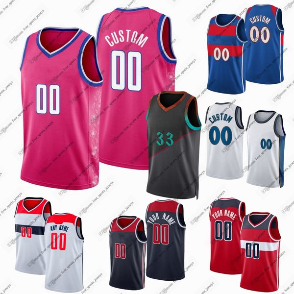 Personalizado Impresso 24 Novo Kyle Kuzma Basquete Jersey Poole Tyus Jones Daniel Gafford Landry Shamet Delon Wright Danilo Gallinari Bilal Coulibaly Deni Avdija