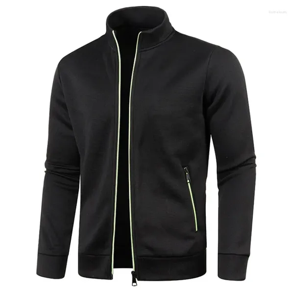 Felpe con cappuccio da uomo 2023 autunno e inverno manica lunga in maglia con zip sottile peluche moda top maglione