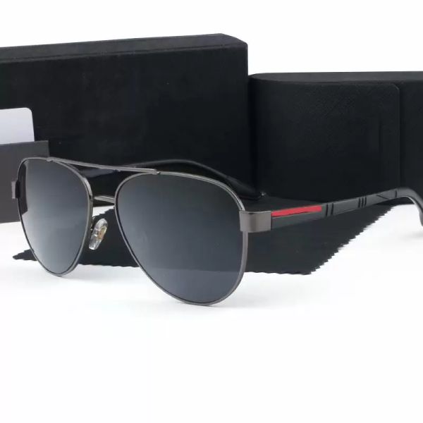Luxus-Designer-Sonnenbrille für Herren, Hyperlight-Brille, Damen, Acryl, ovale Gläser, Antireflex-Sonnenschutz, schwarz, polarisierte Sonnenbrille